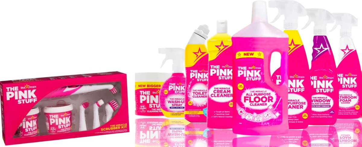 Pink Stuff Miracle Scrubber Kit + The Pink Stuff Everything Set