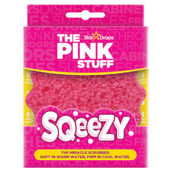 The Pink Stuff Sqeezy - Double Sided Scrub Sponge Pink