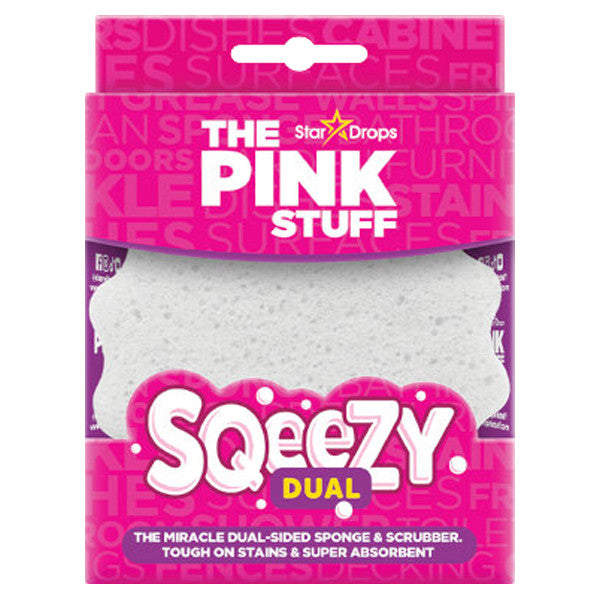 The Pink Stuff Sqeezy - Éponge exfoliante double face blanche