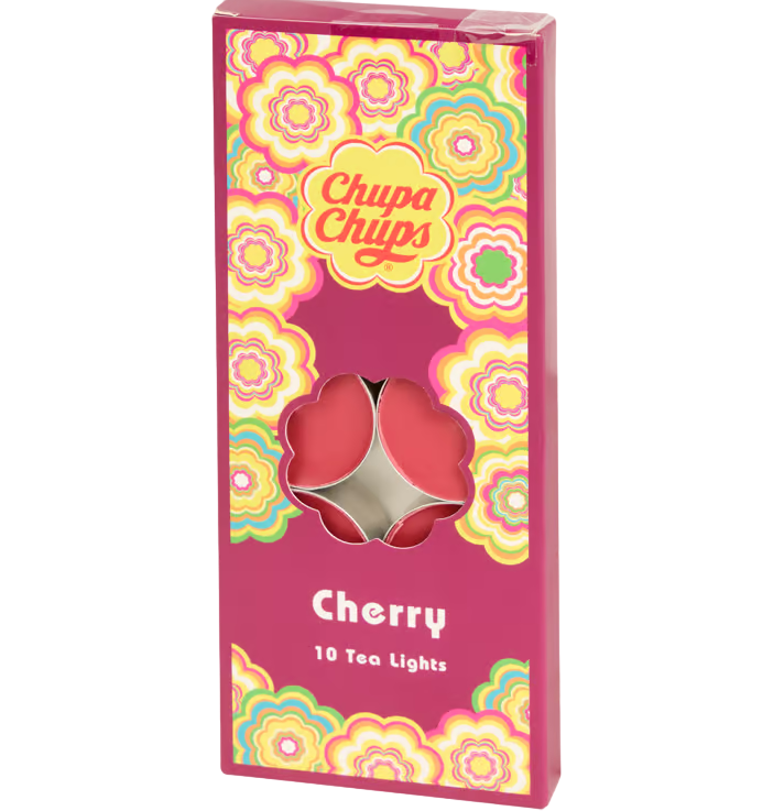 Chupa Chups Bougies chauffe-plat parfumées 10 pièces - Cerise