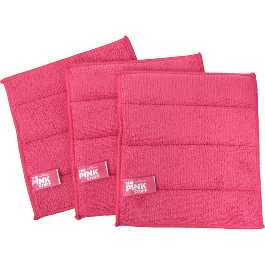 Tampons de nettoyage absorbants en microfibre The Pink Stuff - Paquet de 3